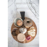 Round Acacia Wood Cutting Board With Black Handle