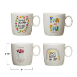 Stoneware Mug with Motivational Saying