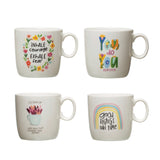 Stoneware Mug with Motivational Saying