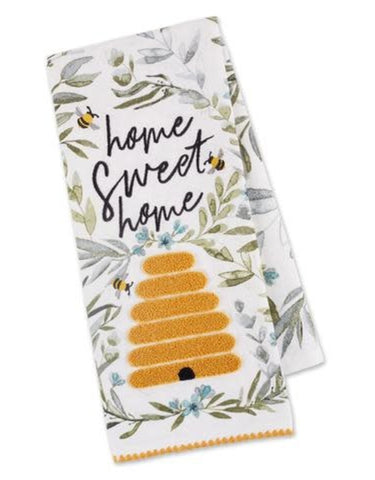 Sweet Bee Home Embellished Dish Towel