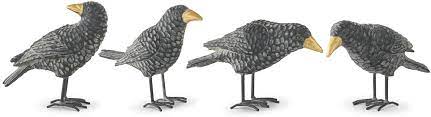 Black and Gold Glittered Birds