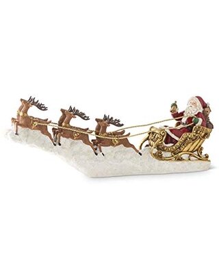 Santa Claus Figurine with 3 Deers