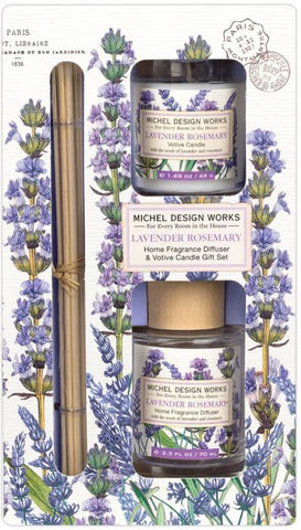 Lavender Rosemary Fragrance Diffuser & Candle Gift Set