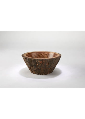 Bark Edge Wood Serving Bowl