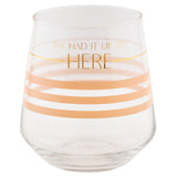 Chic Stemless Wine Glass